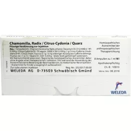 CHAMOMILLA RADIX tsitruseline cydonia/kvarts ampullid, 8x1 ml