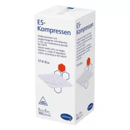 ES-KOMPRESSEN mittesteriilne 5x5 cm 8-suunaline, 100 tk