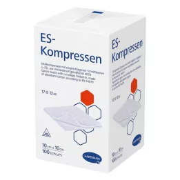 ES-KOMPRESSEN mittesteriilne 10x10 cm 12-suunaline, 100 tk