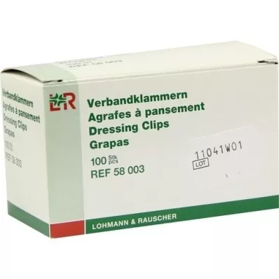 VERBANDKLAMMERN Lohmann Weiß, 100 tk