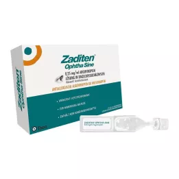 ZADITEN ophtha sine 0,25 mg/ml silmatilgad ühekordne annus, 20 tk