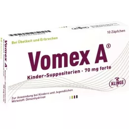 VOMEX Laste suposiidid 70 mg Forte, 10 tk