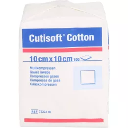 CUTISOFT Puuvillakompress 10x10 cm mittesteriilne, 100 tk