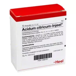 ACIDUM CITRICUM INJEEL ampullid, 10 tk