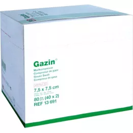 GAZIN Marli komp.7,5x7,5 cm steriilne 12-kihiline, 40X2 tk