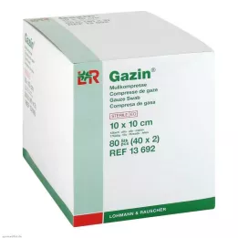 GAZIN Marli komp.10x10 cm steriilne 12-kihiline, 40X2 tk
