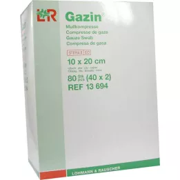 GAZIN Marli komp.10x20 cm steriilne 12-kihiline, 40X2 tk