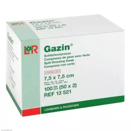 GAZIN Pilukompressid 7,5x7,5 cm steriilsed 8-kihilised, 50X2 tk