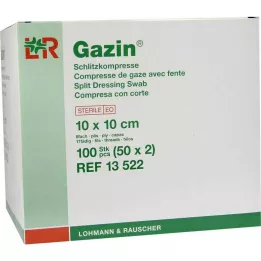 GAZIN Pilukompressid 10x10 cm steriilsed 8-kihilised, 50x2 tk