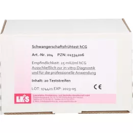 SCHWANGERSCHAFTS-FRÜHTEST HCG testriba uriin, 20 tk