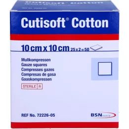CUTISOFT puuvill, mis koosneb.10x10 cm steriilne, 25x2 tk