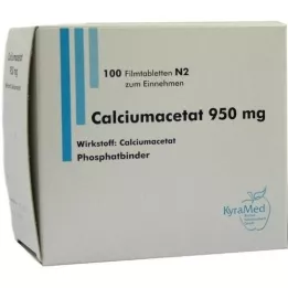 CALCIUMACETAT 950 mg kilega kaetud tabletid, 100 tk