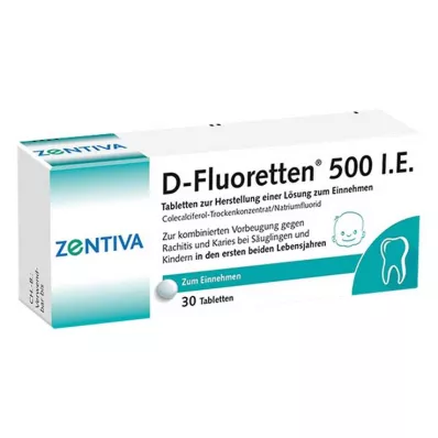D FLUORETTEN 500 tabletti, 30 tk