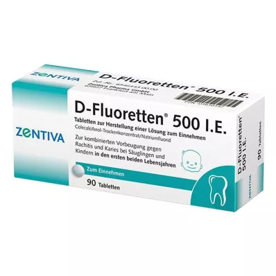 D FLUORETTEN 500 tabletti, 90 tk D FLUORETTEN 500 tabletti, 90 tk