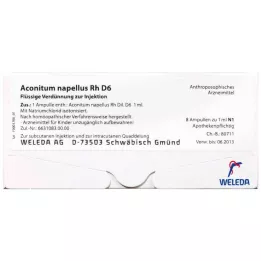 ACONITUM NAPELLUS RH D 20 ampulli, 8x1 ml