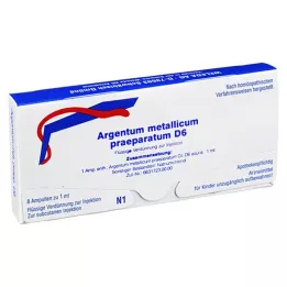 ARGENTUM METALLICUM praeparatum D 6 ampulli, 8 tk