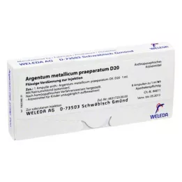 ARGENTUM METALLICUM Praeparatum D 20 ampulli, 8 tk