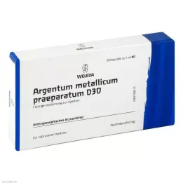 ARGENTUM METALLICUM Praeparatum D 30 ampulli, 8 tk