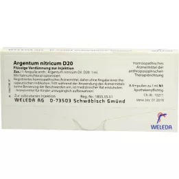 ARGENTUM NITRICUM d 20 ampulli, 8x1 ml