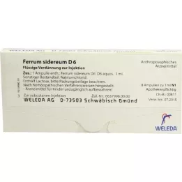 FERRUM SIDEREUM d 6 ampulli, 8x1 ml