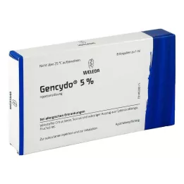 GENCYDO 5% süstelahus, 8 tk