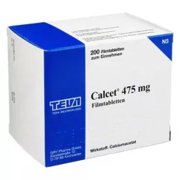 CALCET 475 mg õhukese polümeerikattega tabletid, 200 tk