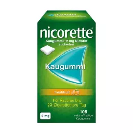 NICORETTE 2 mg värske puuvilja närimiskummi, 105 tk