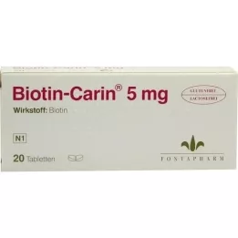 BIOTIN-CARIN 5 mg tabletid, 20 tk