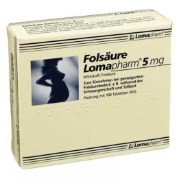 FOLSÄURE LOMAPHARM 5 mg tabletid, 100 tk