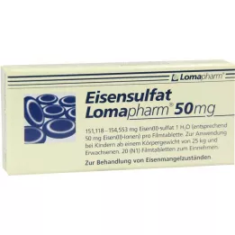 EISENSULFAT Lomapharm 50 mg kilega kaetud tabletid, 20 tk