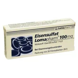 EISENSULFAT Lomapharm 100 mg õhukese polümeerikattega tabletid, 20 tk