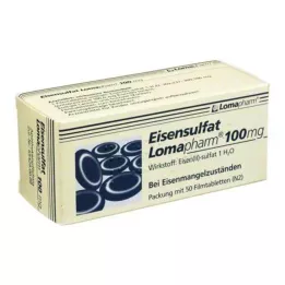 EISENSULFAT Lomapharm 100 mg õhukese polümeerikattega tabletid, 50 tk