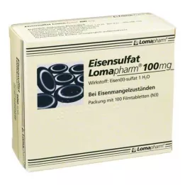 EISENSULFAT Lomapharm 100 mg õhukese polümeerikattega tabletid, 100 tk