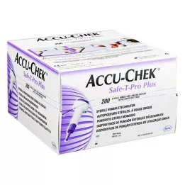ACCU-CHEK Safe T Pro Plus lansetid, 200 tk