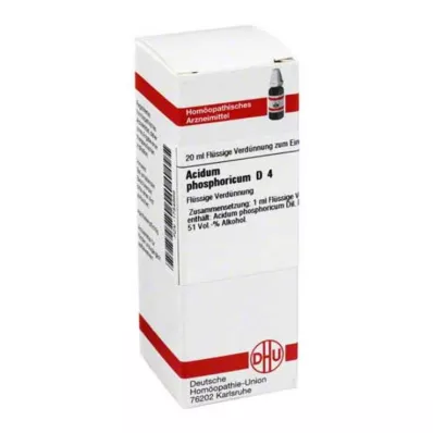 ACIDUM PHOSPHORICUM D 4 Lahjendus, 20 ml ACIDUM PHOSPHORICUM D 4 Lahjendus, 20 ml