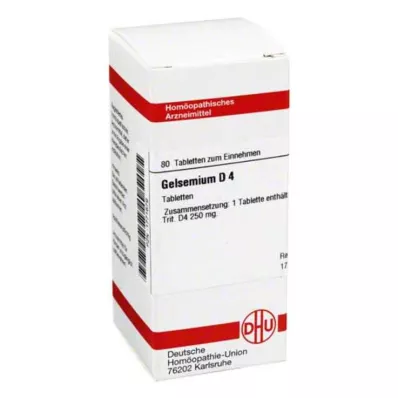 GELSEMIUM D 4 tabletti, 80 tk
