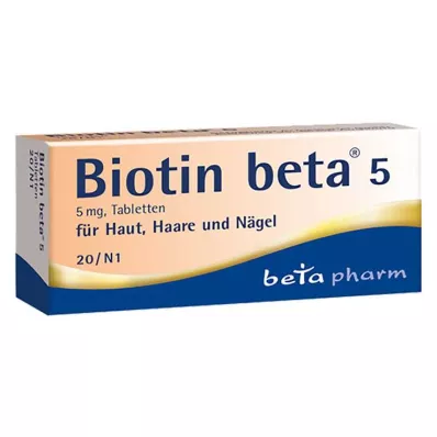 BIOTIN BETA 5 tabletti, 20 tundi
