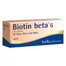 BIOTIN BETA 5 tabletti, 100 tk