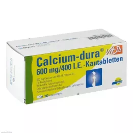 CALCIUM DURA Vit D3 600 mg/400 I.E. närimistabletid, 100 tk