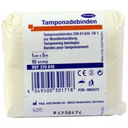 Tamponadebind 1 cmx5 m unteril Hartmann, 10 tk