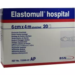 ELASTOMULL haigla 6 cmx4 m elastne fikseerimisside valge, 20 tk