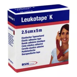 LEUKOTAPE K 2,5 cm punane, 1 tk