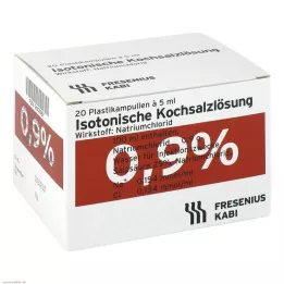 ISOTONISCHE Soolalahus 0,9% plastikampullid, 20X5 ml