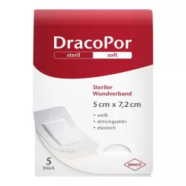 DRACOPOR Haavaside 5x7,2 cm steriilne, 5 tk