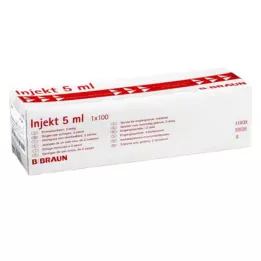 INJEKT Solo süstal 5 ml Luer ekstsentriline PVC-vaba, 100X5 ml