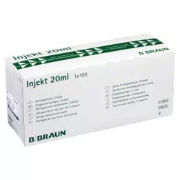 INJEKT Solo süstal 20 ml Luer ekstsentriline PVC-fr., 100X20 ml