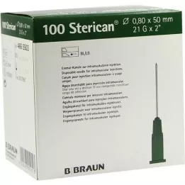 STERICAN kanüülid 21 Gx2 0,8x50 mm, 100 tk