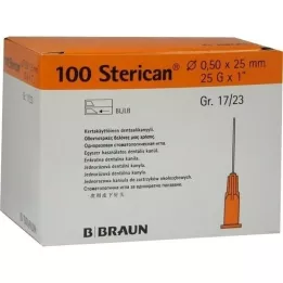 STERICAN Hambakanüül Luer 0,5x25 mm, 100 tk