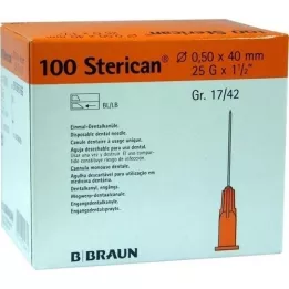 STERICAN Dentalkan.LUER 0,5x40 mm, 100 tk