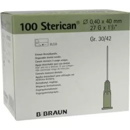 STERICAN Dentalkan.LUER 0,4x40 mm, 100 tk